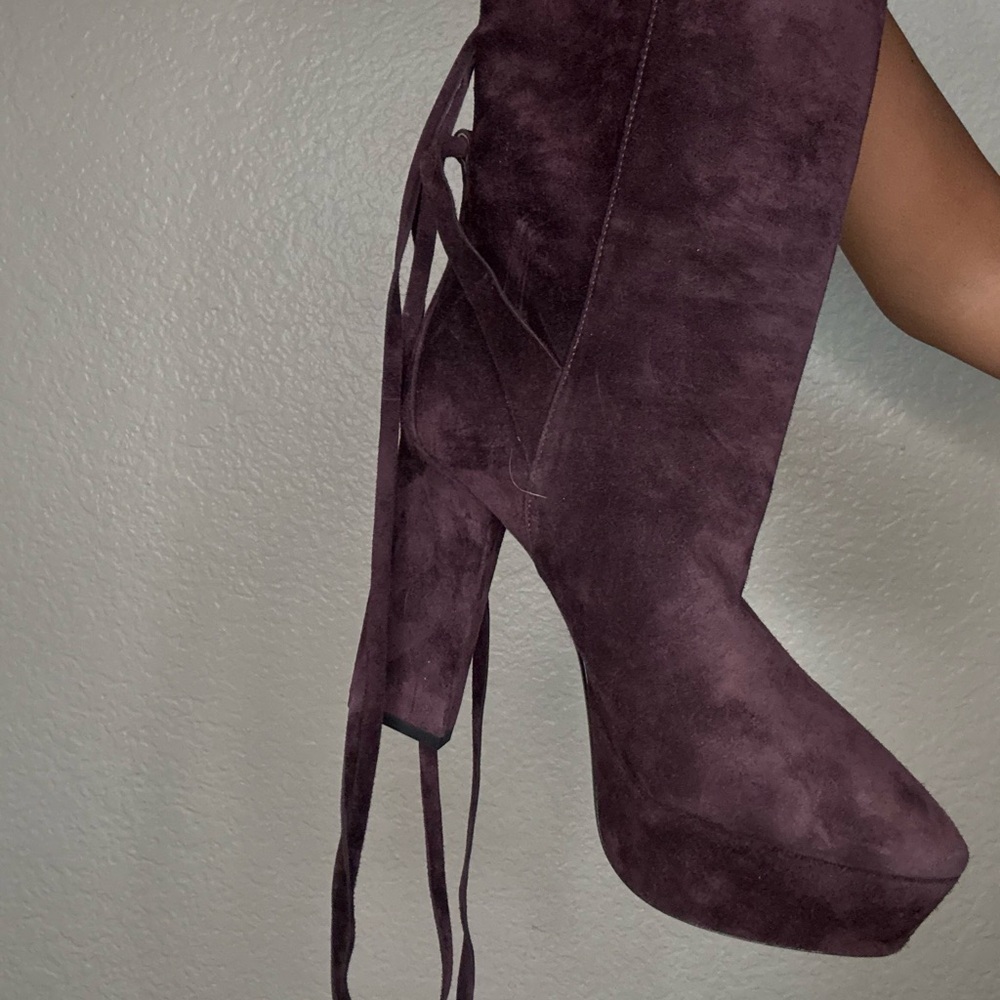 saint Laurent Vika 95 Tassel Boots - Picture 8 of 9